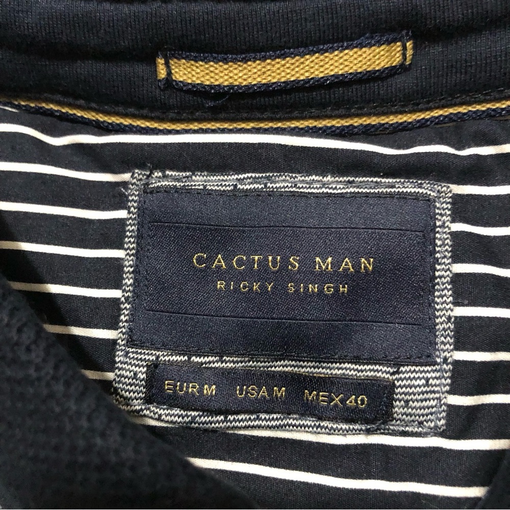 NWT Cactus Man Men’s Short Sleeve Collared Pullover Stretch Blue Polo Shirt M - Picture 3 of 11